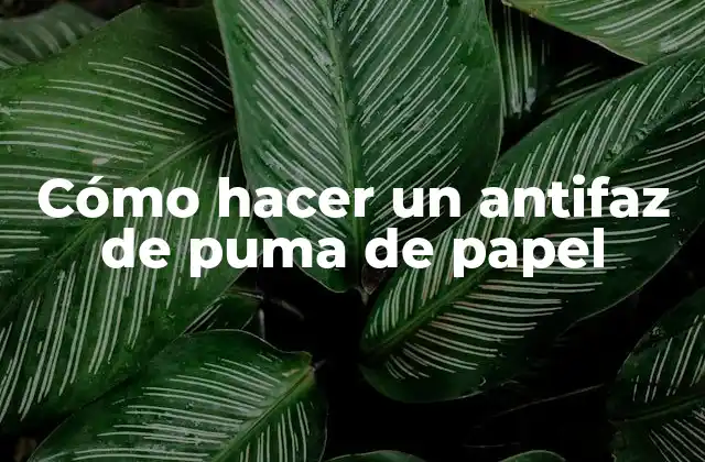 Cómo Hacer un Antifaz de Puma de Papel