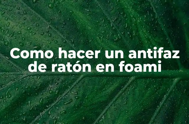 Como Hacer un Antifaz de Ratón en Foami