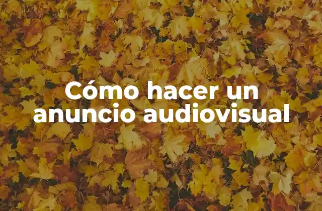 Cómo Hacer un Anuncio Audiovisual