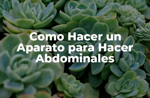 Como Hacer un Aparato para Hacer Abdominales