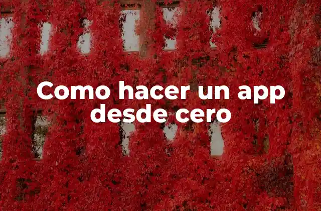 Como Hacer un App desde Cero