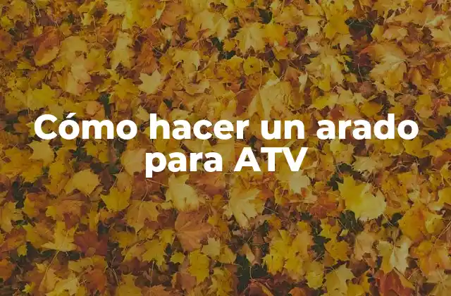 ¿Qué es un arado para ATV y para qué sirve?