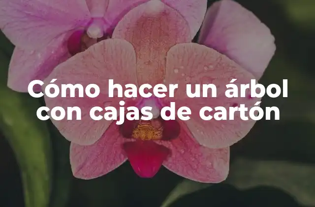 Cómo Hacer un Árbol con Cajas de Cartón