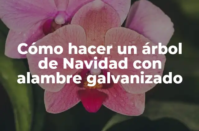 Cómo Hacer un Árbol de Navidad con Alambre Galvanizado