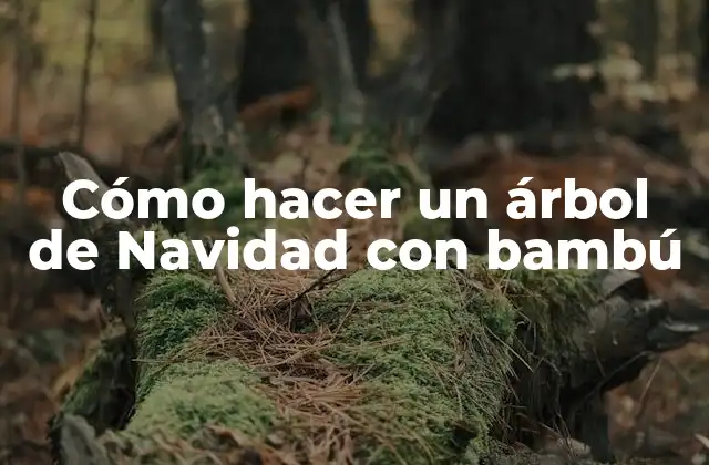 Cómo Hacer un Árbol de Navidad con Bambú