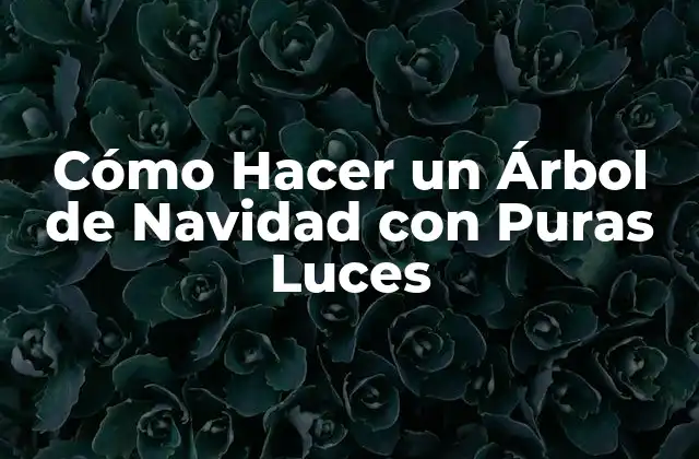 Cómo Hacer un Árbol de Navidad con Puras Luces