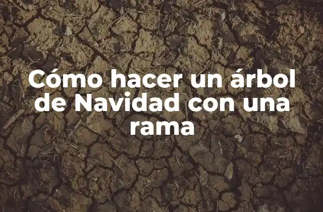 Cómo Hacer un Árbol de Navidad con una Rama