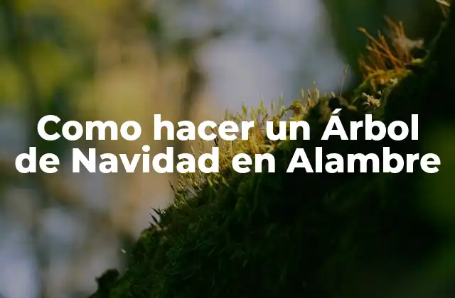 Como Hacer un Árbol de Navidad en Alambre