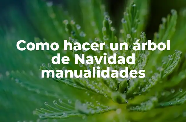 Como Hacer un Árbol de Navidad Manualidades