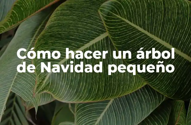 Cómo Hacer un Árbol de Navidad Pequeño