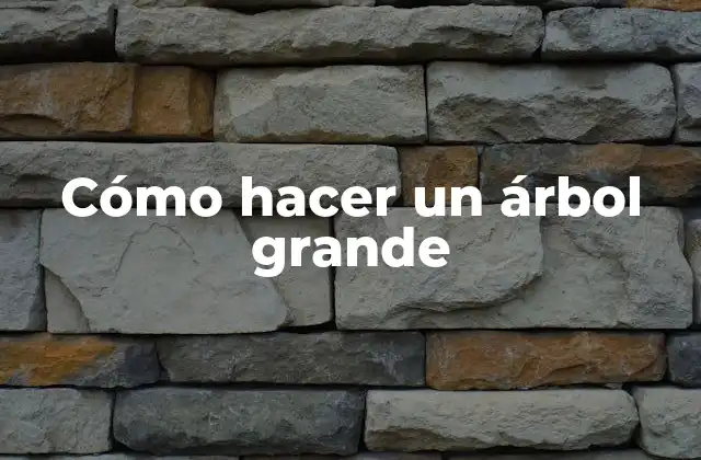 Cómo Hacer un Árbol Grande