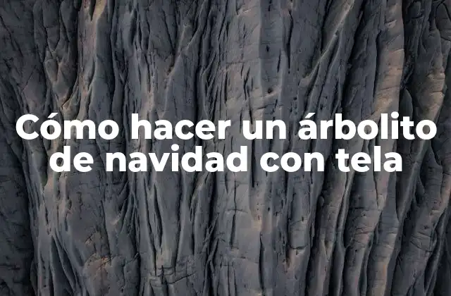 Cómo Hacer un Árbolito de Navidad con Tela