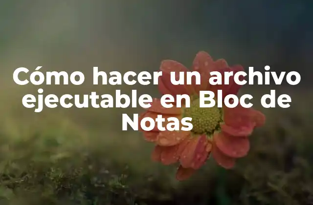 Cómo Hacer un Archivo Ejecutable en Bloc de Notas
