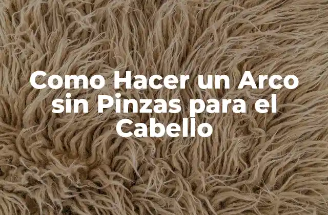 Como Hacer un Arco sin Pinzas para el Cabello