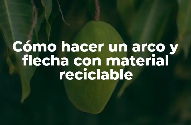 Cómo Hacer un Arco y Flecha con Material Reciclable