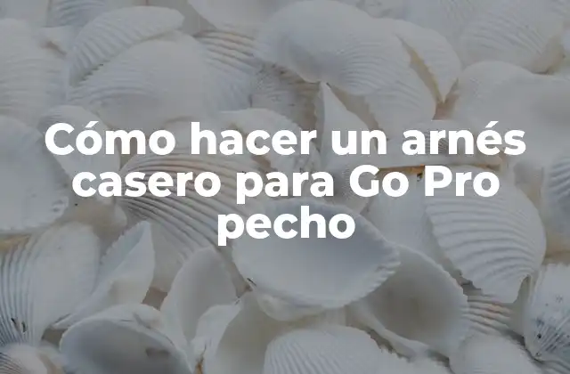 Cómo Hacer un Arnés Casero para Go Pro Pecho
