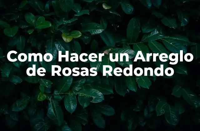 Como Hacer un Arreglo de Rosas Redondo