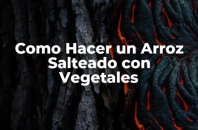 Como Hacer un Arroz Salteado con Vegetales
