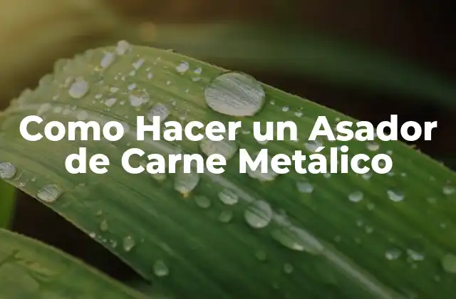 Como Hacer un Asador de Carne Metálico