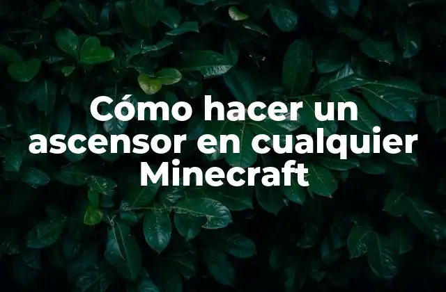 Cómo Hacer un Ascensor en Cualquier Minecraft