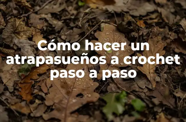 Cómo Hacer un Atrapasueños a Crochet Paso a Paso