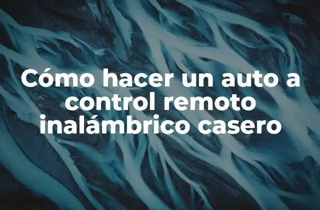 Cómo Hacer un Auto a Control Remoto Inalámbrico Casero