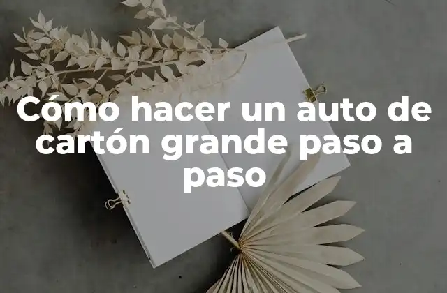 Cómo Hacer un Auto de Cartón Grande Paso a Paso