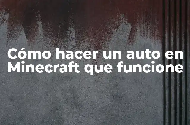 Cómo Hacer un Auto en Minecraft que Funcione 2 Cómo hacer un auto en Minecraft que funcione