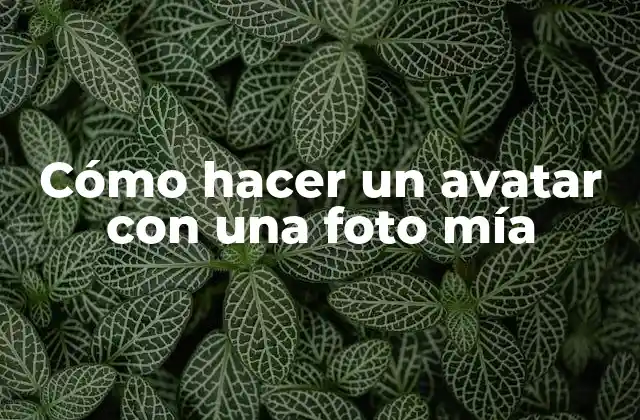 Cómo Hacer un Avatar con una Foto Mía