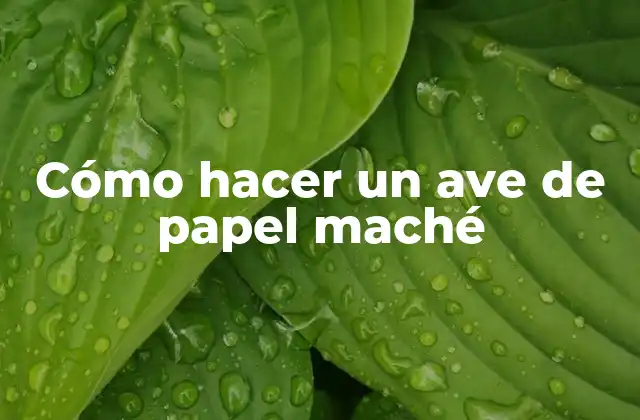 Cómo Hacer un Ave de Papel Maché