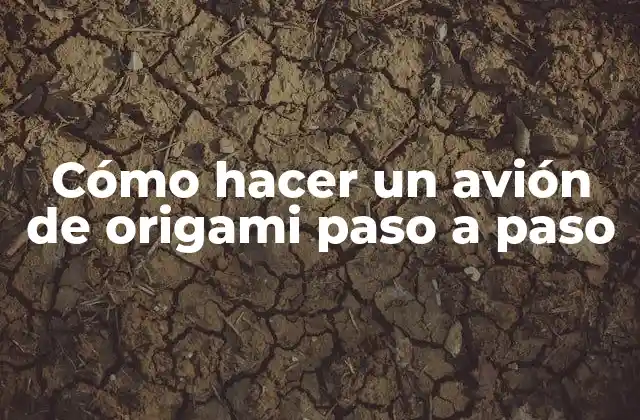 Cómo Hacer un Avión de Origami Paso a Paso