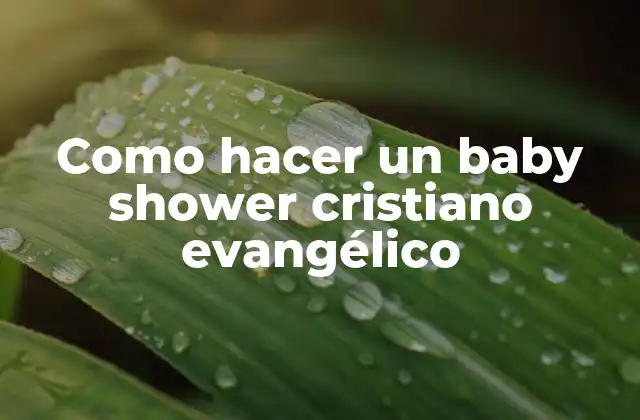 Como Hacer un Baby Shower Cristiano Evangélico