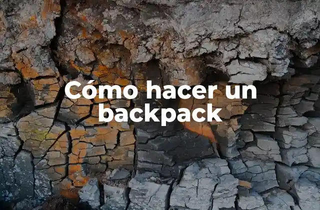 Cómo Hacer un Backpack