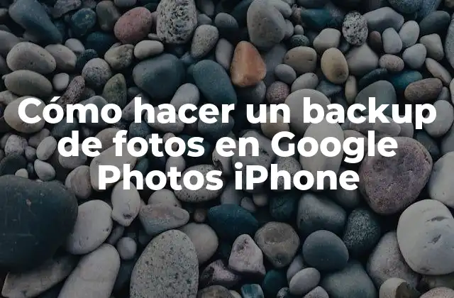 Cómo Hacer un Backup de Fotos en Google Photos Iphone