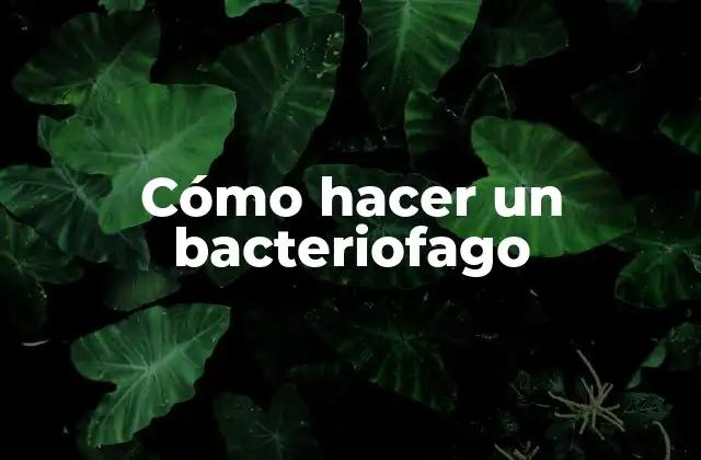 Cómo Hacer un Bacteriofago 2 ¿Qué es un bacteriofago y para qué sirve?
