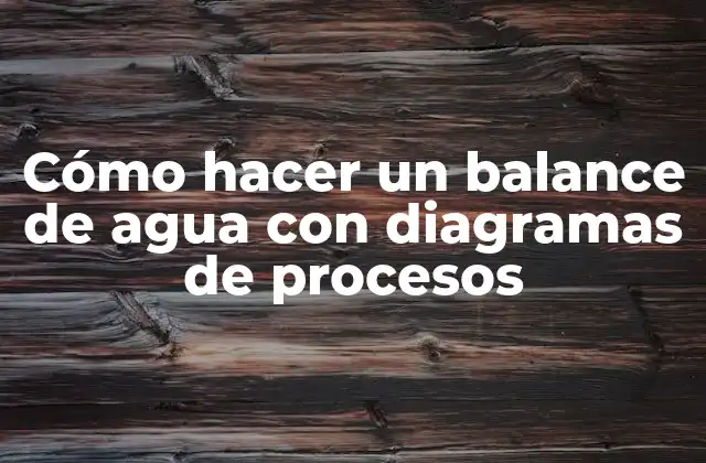 Cómo Hacer un Balance de Agua con Diagramas de Procesos
