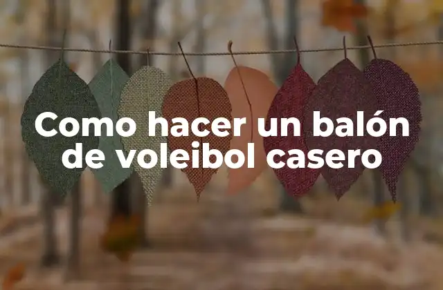 Como Hacer un Balón de Voleibol Casero