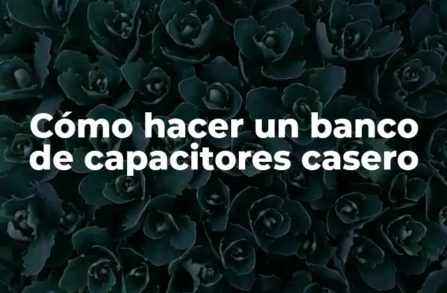 Cómo Hacer un Banco de Capacitores Casero