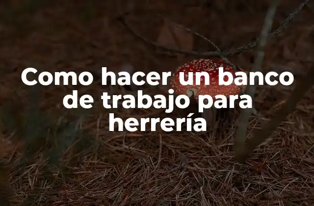 Como Hacer un Banco de Trabajo para Herrería