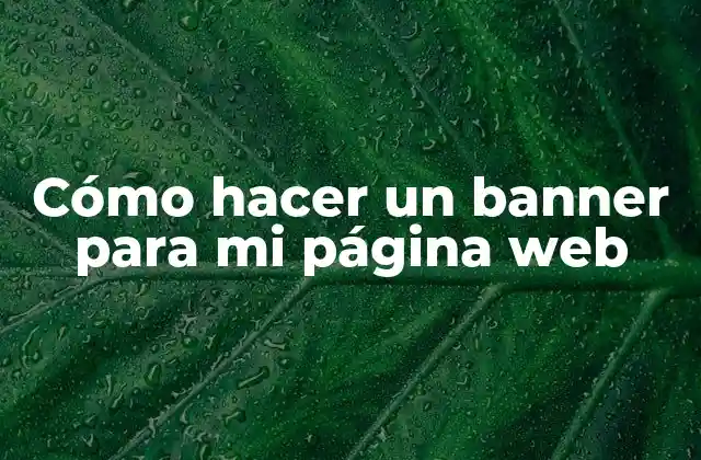 Cómo Hacer un Banner para Mi Página Web