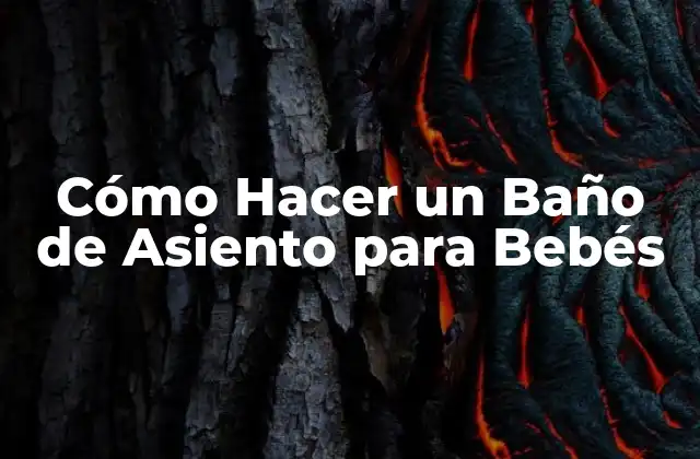 Cómo Hacer un Baño de Asiento para Bebés