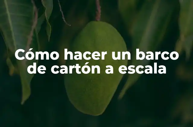 Cómo Hacer un Barco de Cartón a Escala