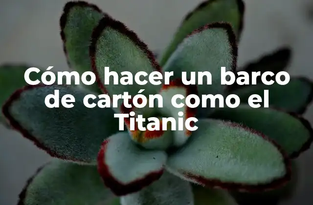 Cómo hacer un barco de cartón como el Titanic