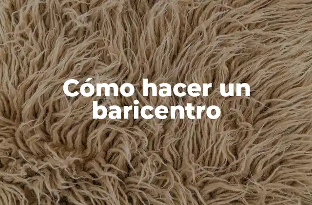 Cómo Hacer un Baricentro 2 Cómo hacer un baricentro