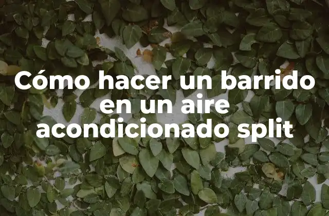 Cómo Hacer un Barrido en un Aire Acondicionado Split