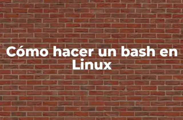Cómo Hacer un Bash en Linux