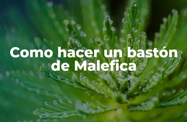 Como Hacer un Bastón de Malefica 2 ¿Qué es un bastón de Malefica?