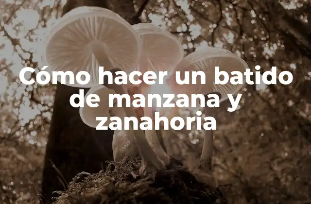 Cómo Hacer un Batido de Manzana y Zanahoria