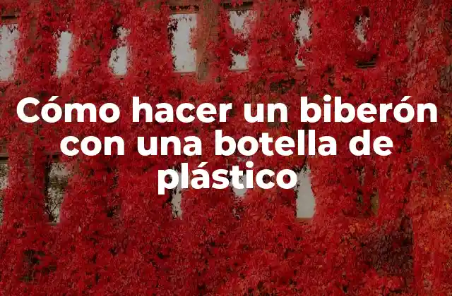 Cómo Hacer un Biberón con una Botella de Plástico