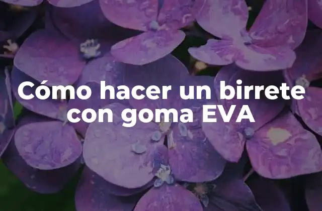 Cómo Hacer un Birrete con Goma Eva
